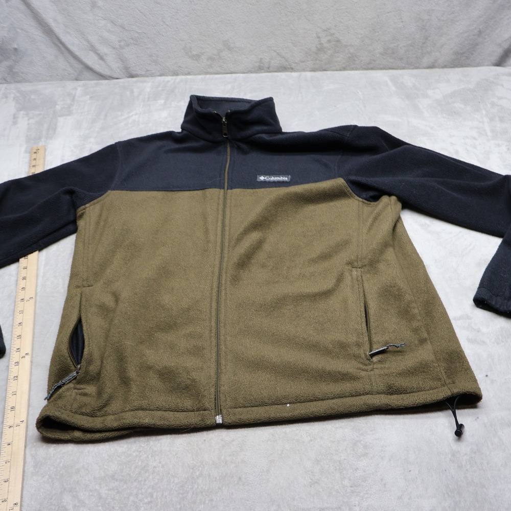 Columbia Jacket Mens Large Brown Fleece Full Zip Steens Mountain 2.0 Performance